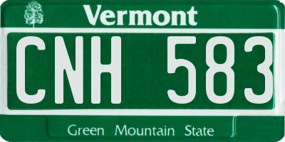 VT license plate CNH583