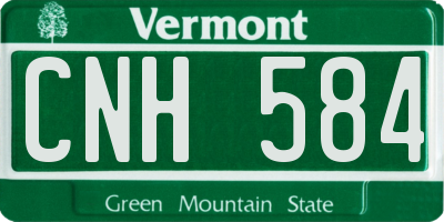 VT license plate CNH584