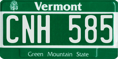VT license plate CNH585