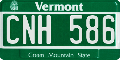 VT license plate CNH586