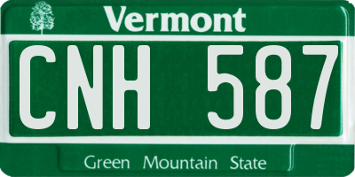 VT license plate CNH587
