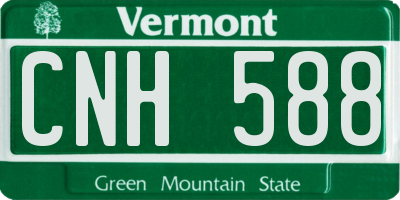 VT license plate CNH588