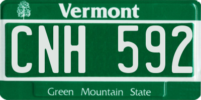 VT license plate CNH592