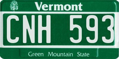 VT license plate CNH593