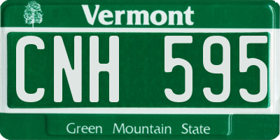 VT license plate CNH595