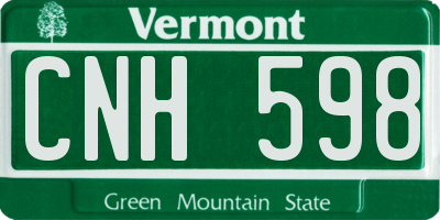 VT license plate CNH598