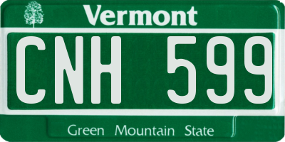 VT license plate CNH599