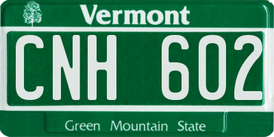 VT license plate CNH602