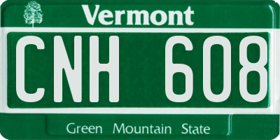 VT license plate CNH608