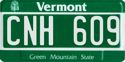 VT license plate CNH609