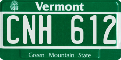 VT license plate CNH612