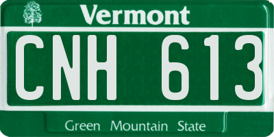 VT license plate CNH613