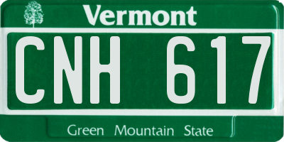 VT license plate CNH617