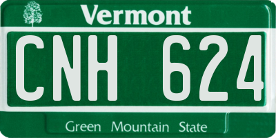 VT license plate CNH624