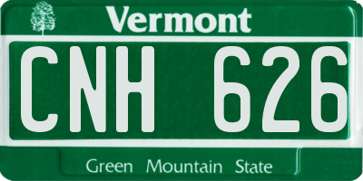 VT license plate CNH626