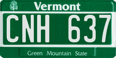 VT license plate CNH637