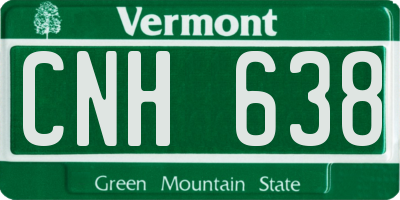 VT license plate CNH638