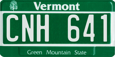 VT license plate CNH641