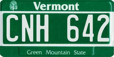 VT license plate CNH642