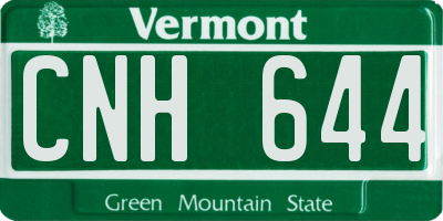 VT license plate CNH644