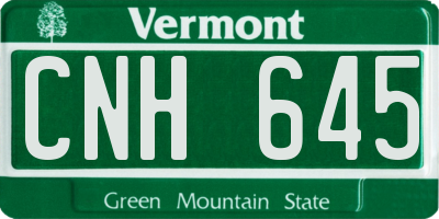 VT license plate CNH645