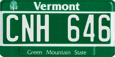 VT license plate CNH646