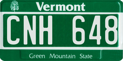 VT license plate CNH648