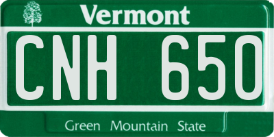 VT license plate CNH650
