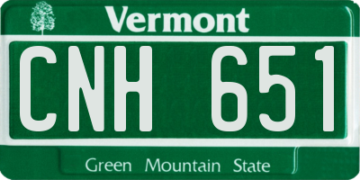 VT license plate CNH651