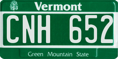 VT license plate CNH652