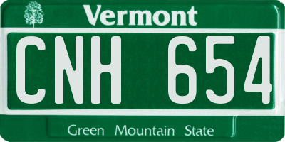 VT license plate CNH654