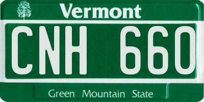 VT license plate CNH660
