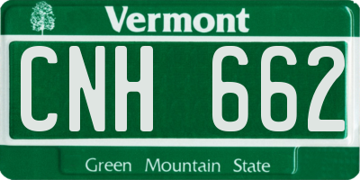 VT license plate CNH662