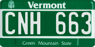 VT license plate CNH663