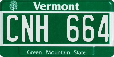 VT license plate CNH664