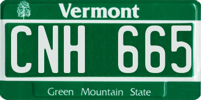 VT license plate CNH665