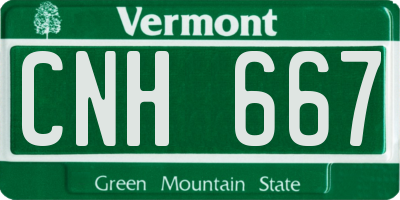 VT license plate CNH667