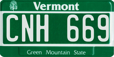 VT license plate CNH669