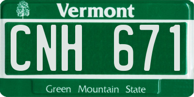 VT license plate CNH671