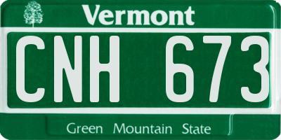 VT license plate CNH673