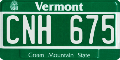 VT license plate CNH675