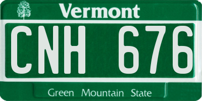 VT license plate CNH676