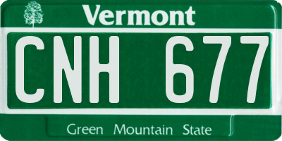 VT license plate CNH677