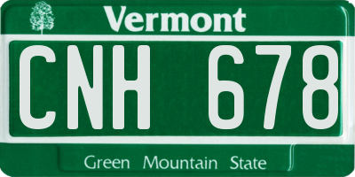 VT license plate CNH678