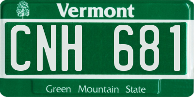VT license plate CNH681
