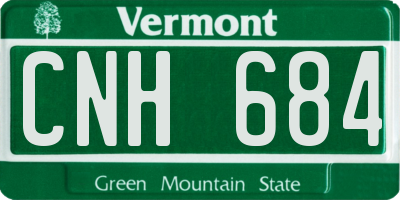 VT license plate CNH684