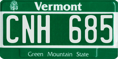VT license plate CNH685