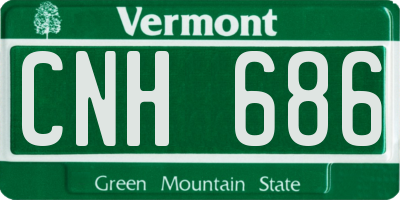 VT license plate CNH686