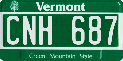 VT license plate CNH687