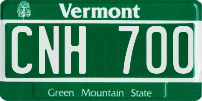 VT license plate CNH700